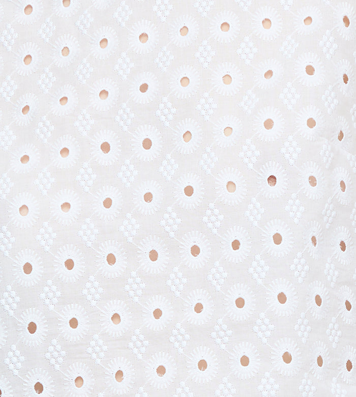 The Miro Top - White Diamond Eyelet
