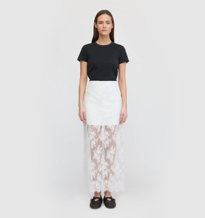 The Olympia Skirt - White Magnolia Lace