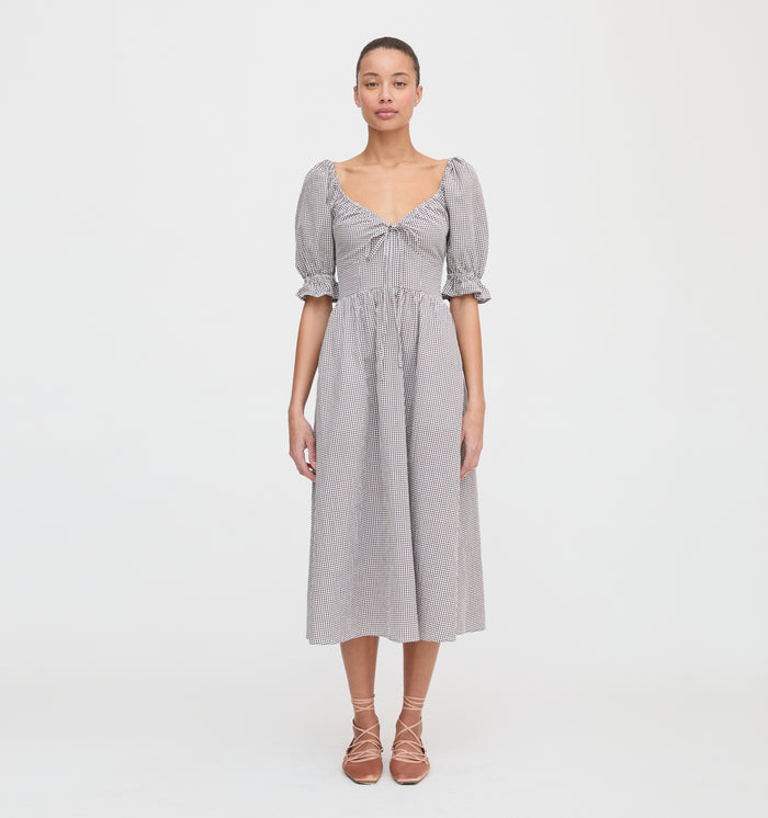 The Ophelia Dress - Chocolate Gingham