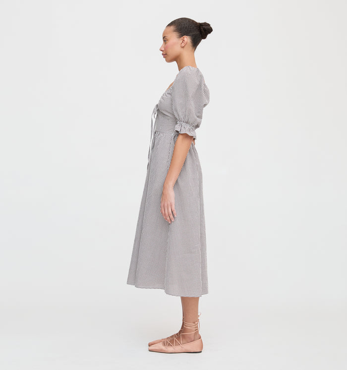 The Ophelia Dress - Chocolate Gingham