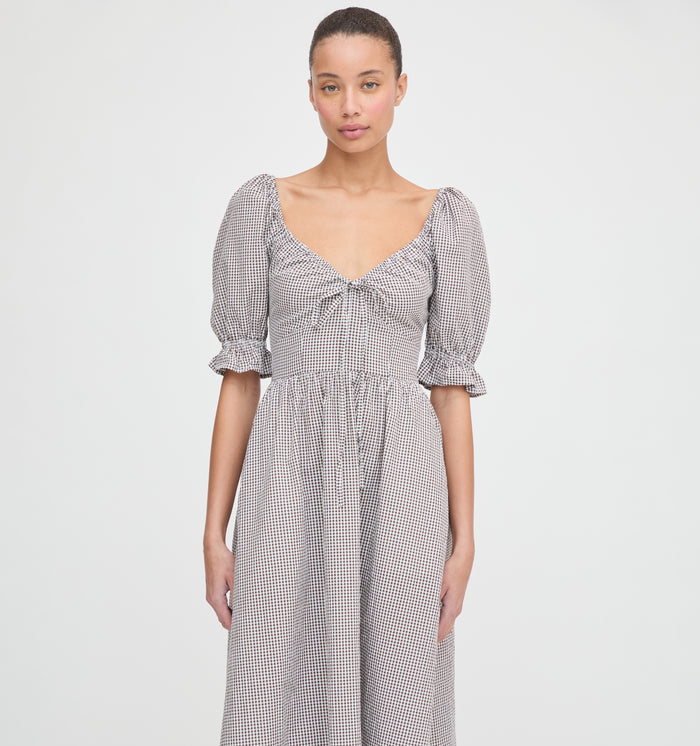 The Ophelia Dress - Chocolate Gingham