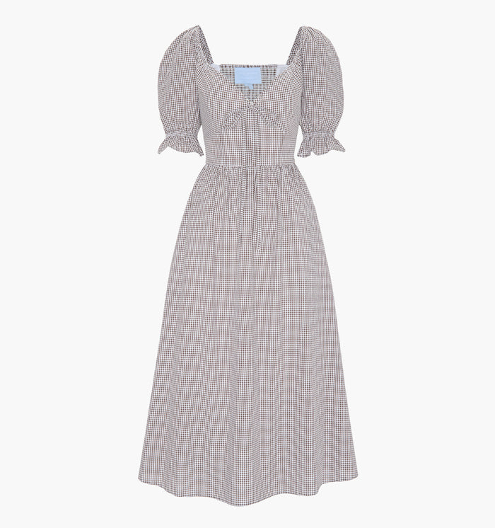 The Ophelia Dress - Chocolate Gingham