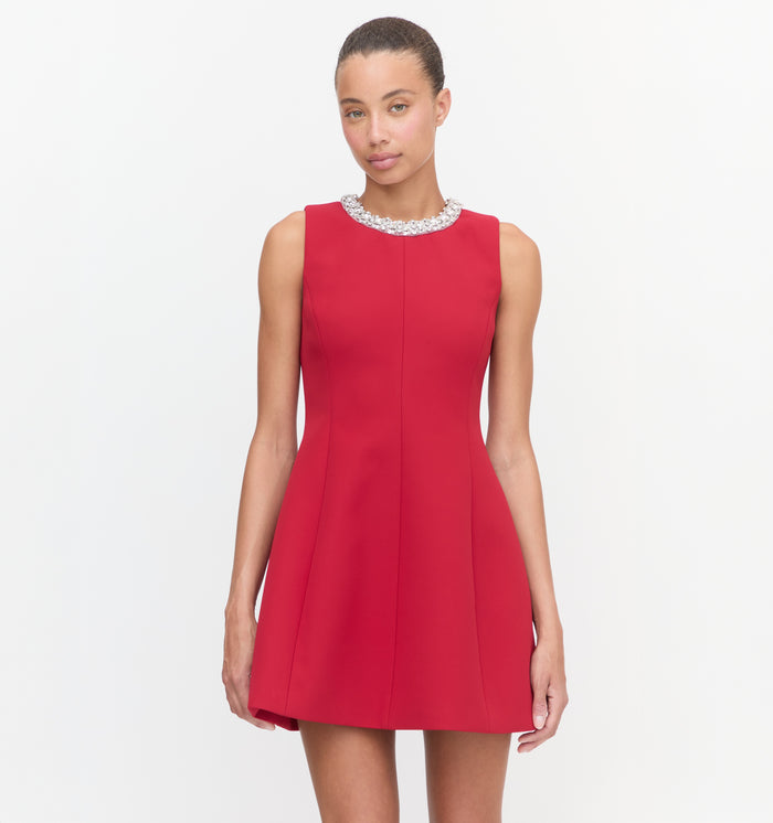 The Parker Dress in Cherry color: Cherry