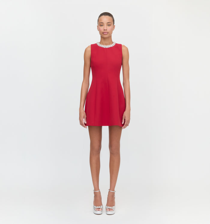 The Parker Dress in Cherry color: Cherry