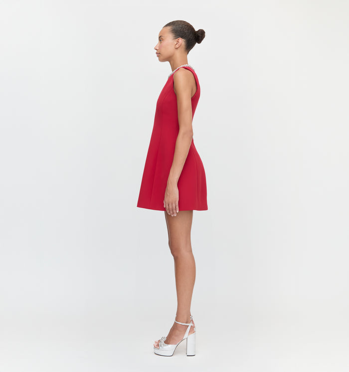 The Parker Dress in Cherry color: Cherry