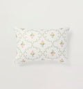 The Perry Lumbar Throw Pillow - Pastel Trellis