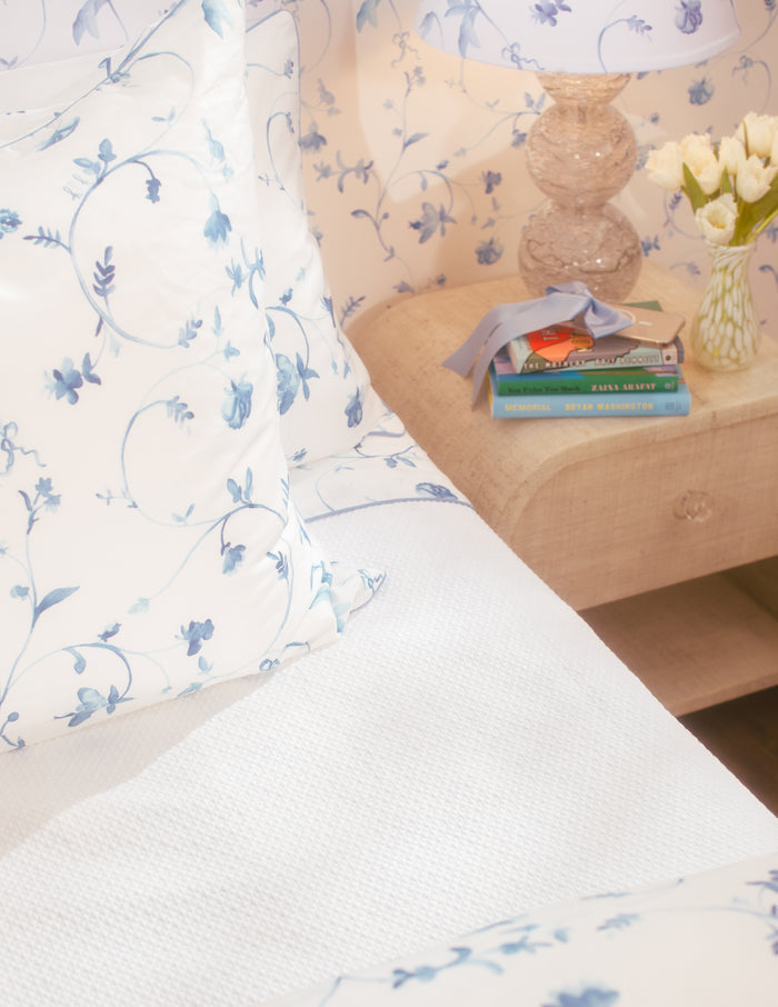 Botanical Pillowcase Set color:blue botanical