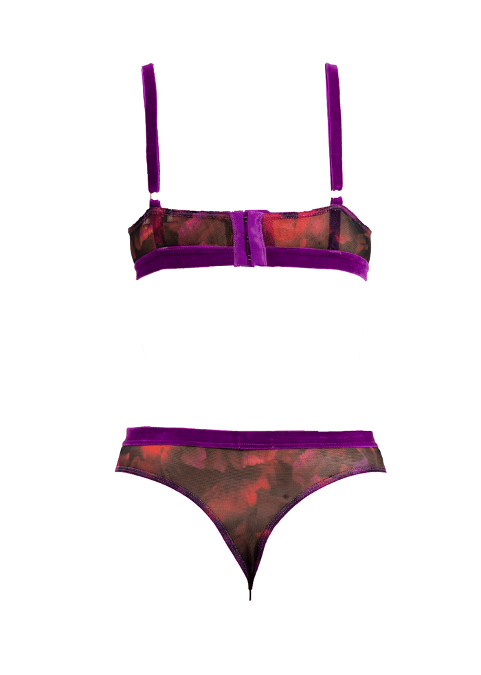 The Poppy Printed Cutout Bralette - Carol Coelho Intimates