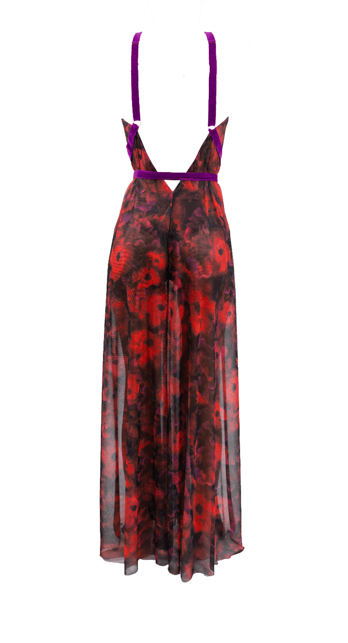 The Poppy Printed Tulle Gown - Carol Coelho Intimates