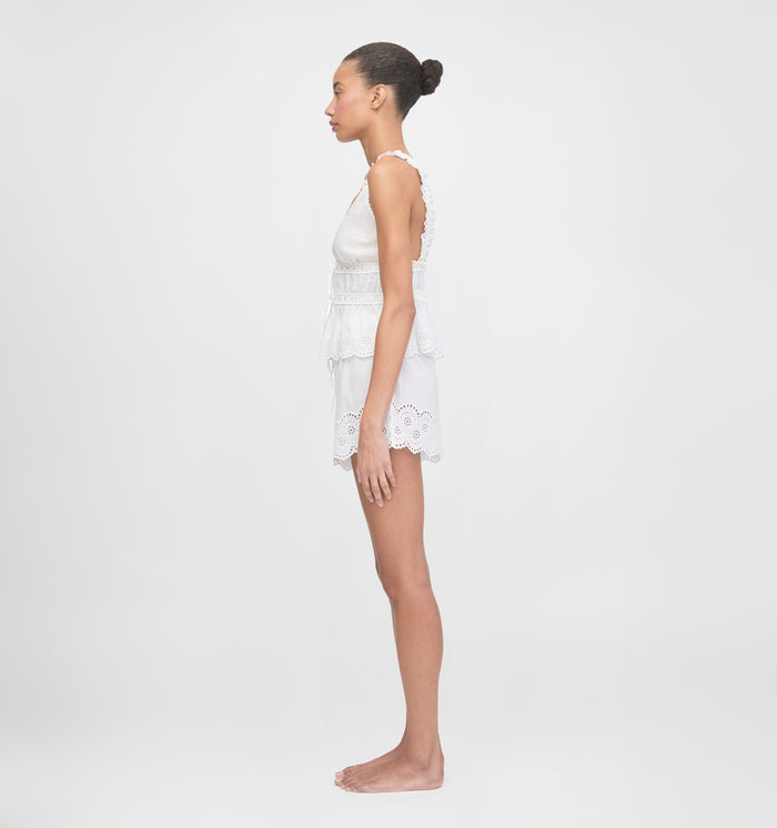 The Raven Top - White Broderie Voile