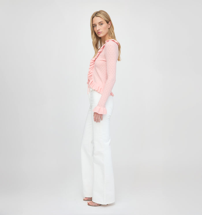 The Ray Top - Powder Pink Pointelle