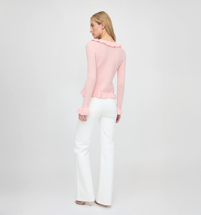 The Ray Top - Powder Pink Pointelle