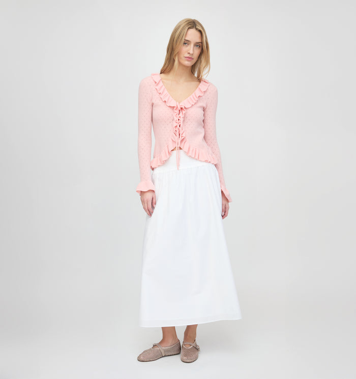 The Ray Top - Powder Pink Pointelle