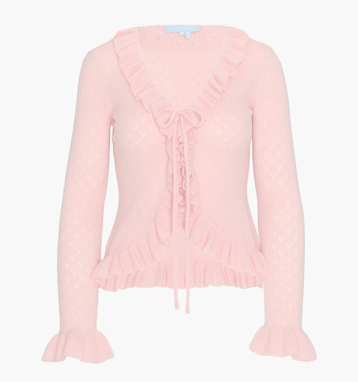 The Ray Top - Powder Pink Pointelle