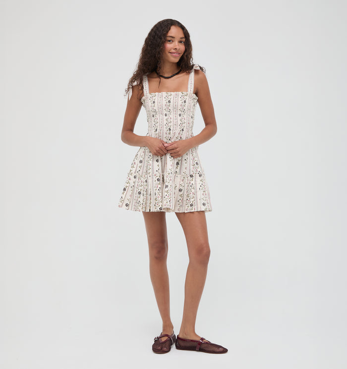 The Ribbon Charlotte Nap Dress -  Kelmscott Ribbon Stripe