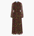 The Rosely Dress in Black Palampore Floral color: Black Palampore Floral