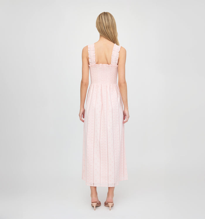The Rosetta Nap Dress - Pink Broderie Voile
