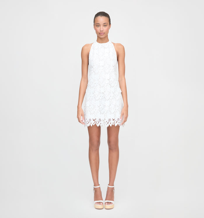The Sasha Dress - White Floral Lace