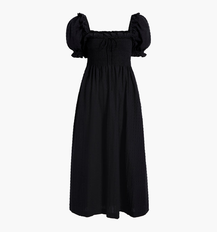 color: Black Textured Clip Dot