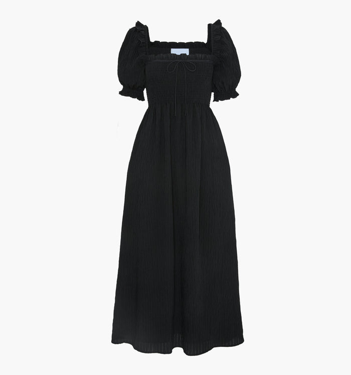 monogram: black-tonal-seersucker