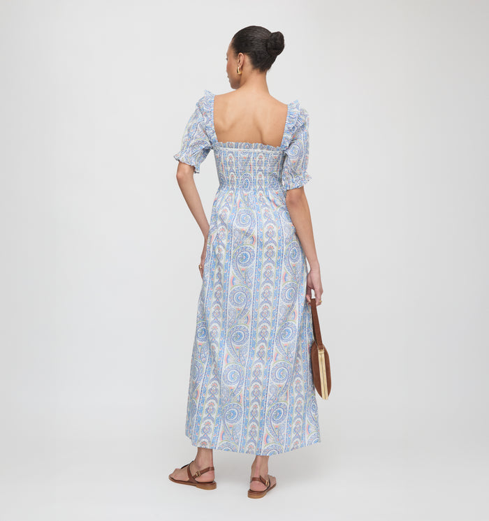 The Scarlett Nap Dress - Blue Corsica Paisley