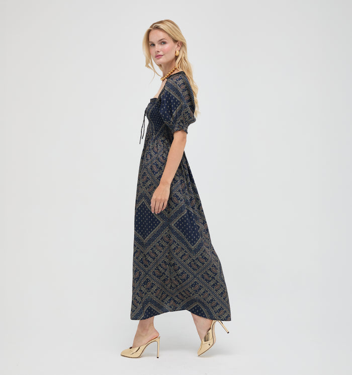 The Scarlett Nap Dress - Carnaby Scarf Navy