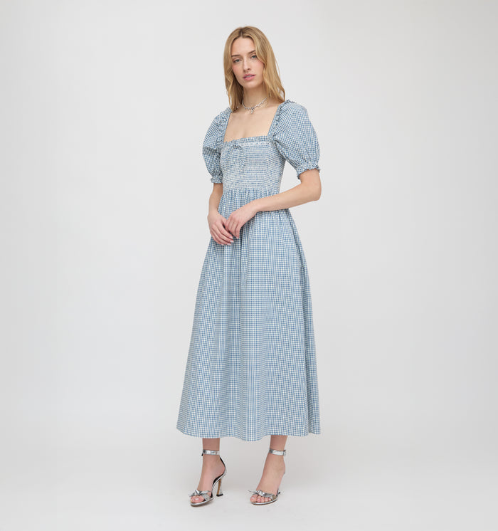 The Scarlett Nap Dress - Lagoon Gingham