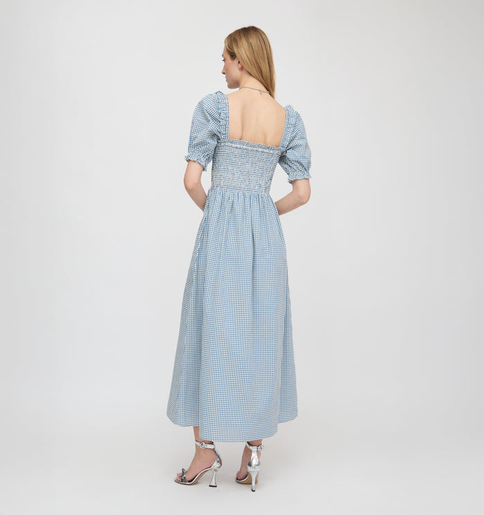 The Scarlett Nap Dress - Lagoon Gingham
