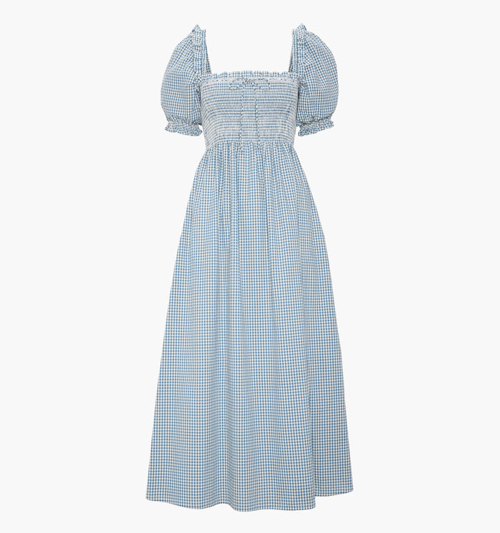 The Scarlett Nap Dress - Lagoon Gingham