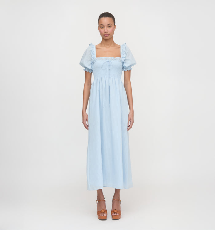 The Scarlett Nap Dress - Pale Blue
