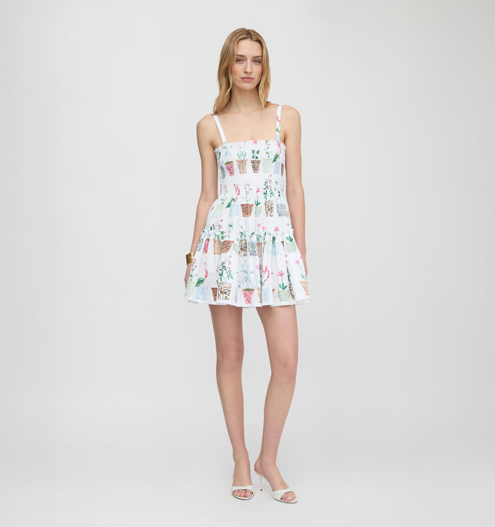 The Seraphina Mini Nap Dress - Flower Pots