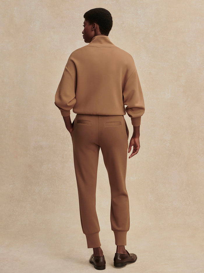 Golden Bronze|The Slim Cuff Pant 25 Golden Bronze 098 product shot in golden-bronze color with a slim fit and cuffed ankle.
