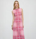 The Sloane Dress - Berry Paisley Scarf