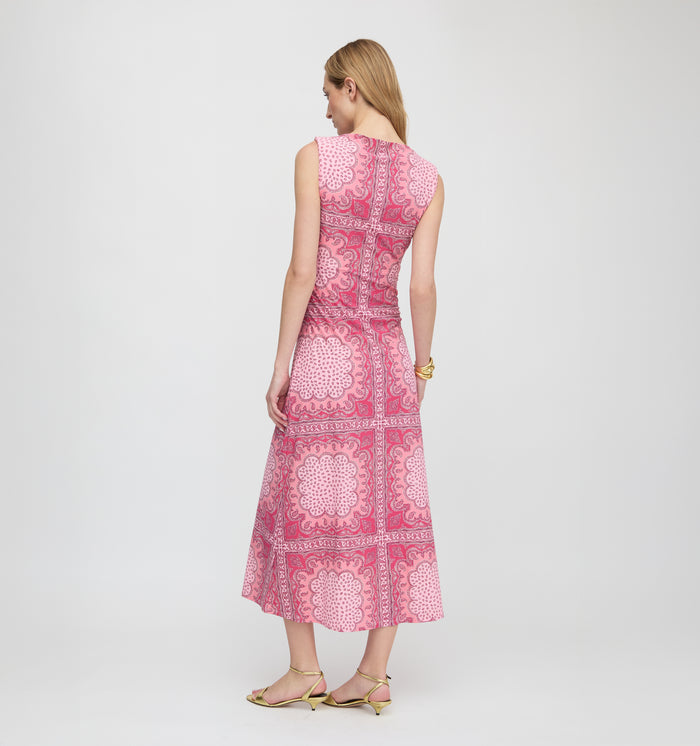 The Sloane Dress - Berry Paisley Scarf