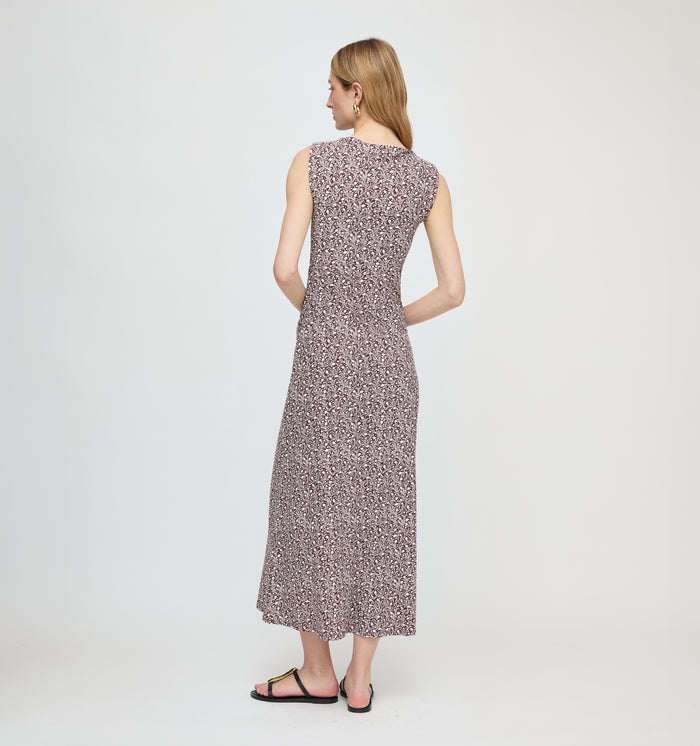 The Sloane Dress - Chocolate Ditsy Thistle