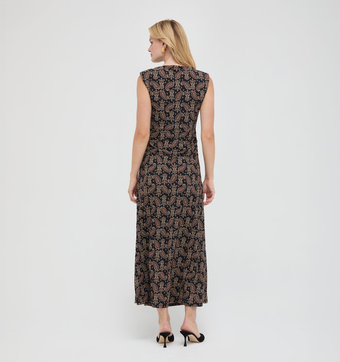 The Sloane Dress -  Duke Paisley Black