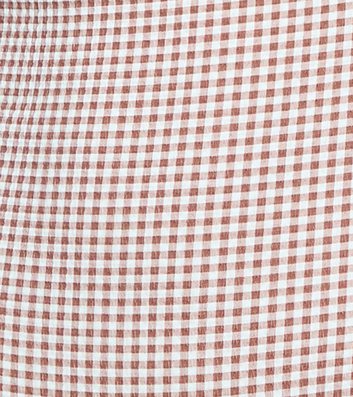 The Tao Bikini Set - Cognac Gingham