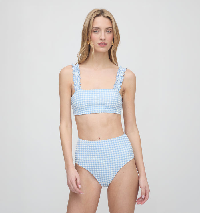 The Teagan Bikini Set - Blue Gingham