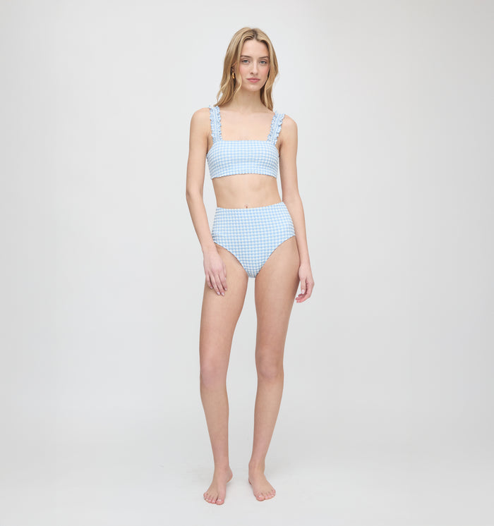 The Teagan Bikini Set - Blue Gingham
