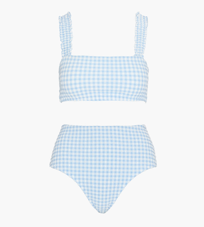 The Teagan Bikini Set - Blue Gingham