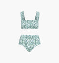 The Teagan Bikini Set - Green Palm Ikat