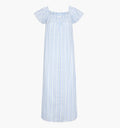 The Therese Nightgown - Blue Petal Stripe
