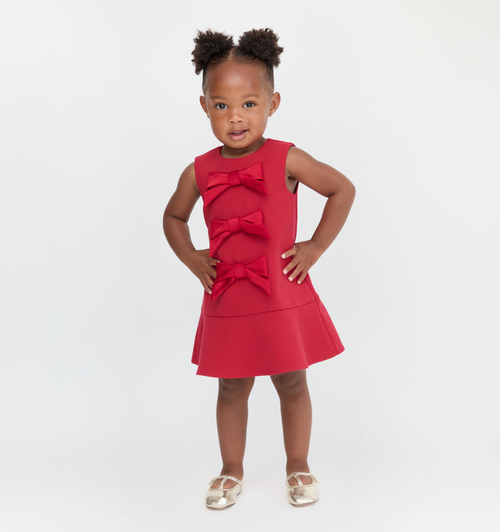 The Baby Blythe Dress in Cherry color: Cherry