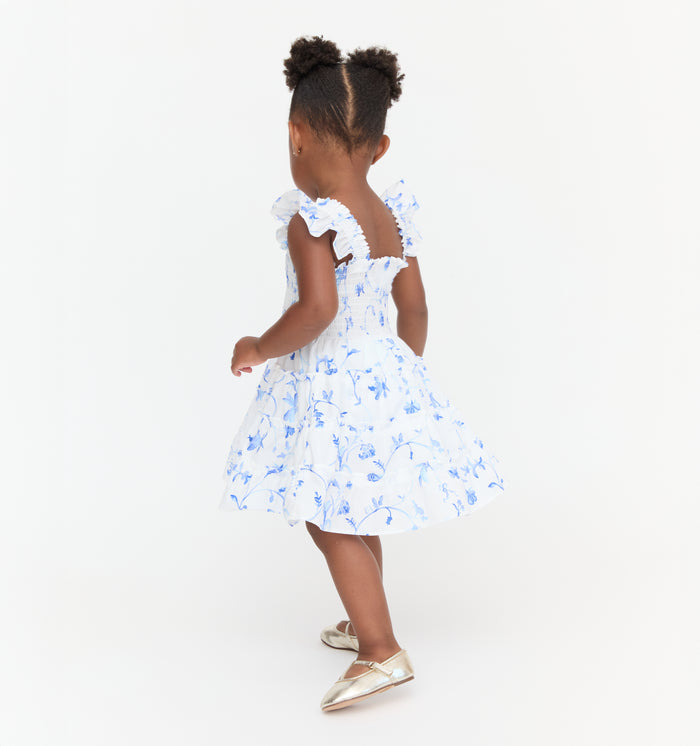 The Tiny Ellie Nap Dress - Blue Botanical