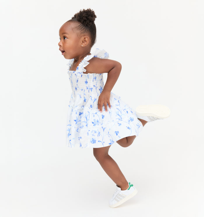 The Tiny Ellie Nap Dress - Blue Botanical