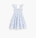 The Tiny Ellie Nap Dress - Blue Vine Stripe Cotton Poplin