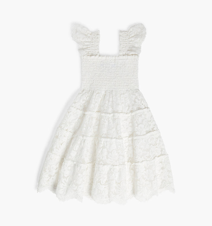 The Tiny Lace Ellie Nap Dress - White Fleur Lace