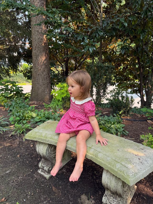 The Tiny Mina Nap Dress -  Poppy Half Drop Rose