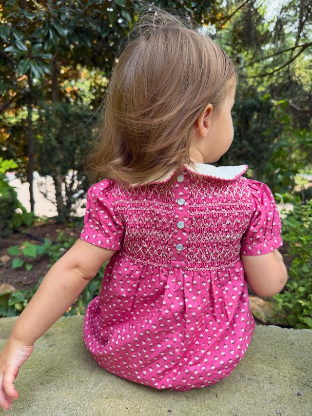 The Tiny Mina Nap Dress -  Poppy Half Drop Rose
