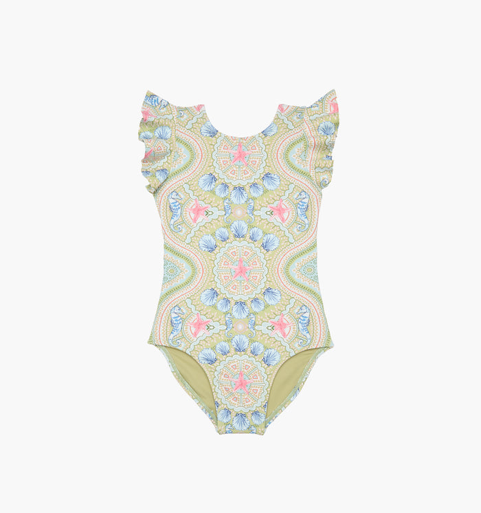 The Tiny Rosie Swimsuit - Sea Scroll